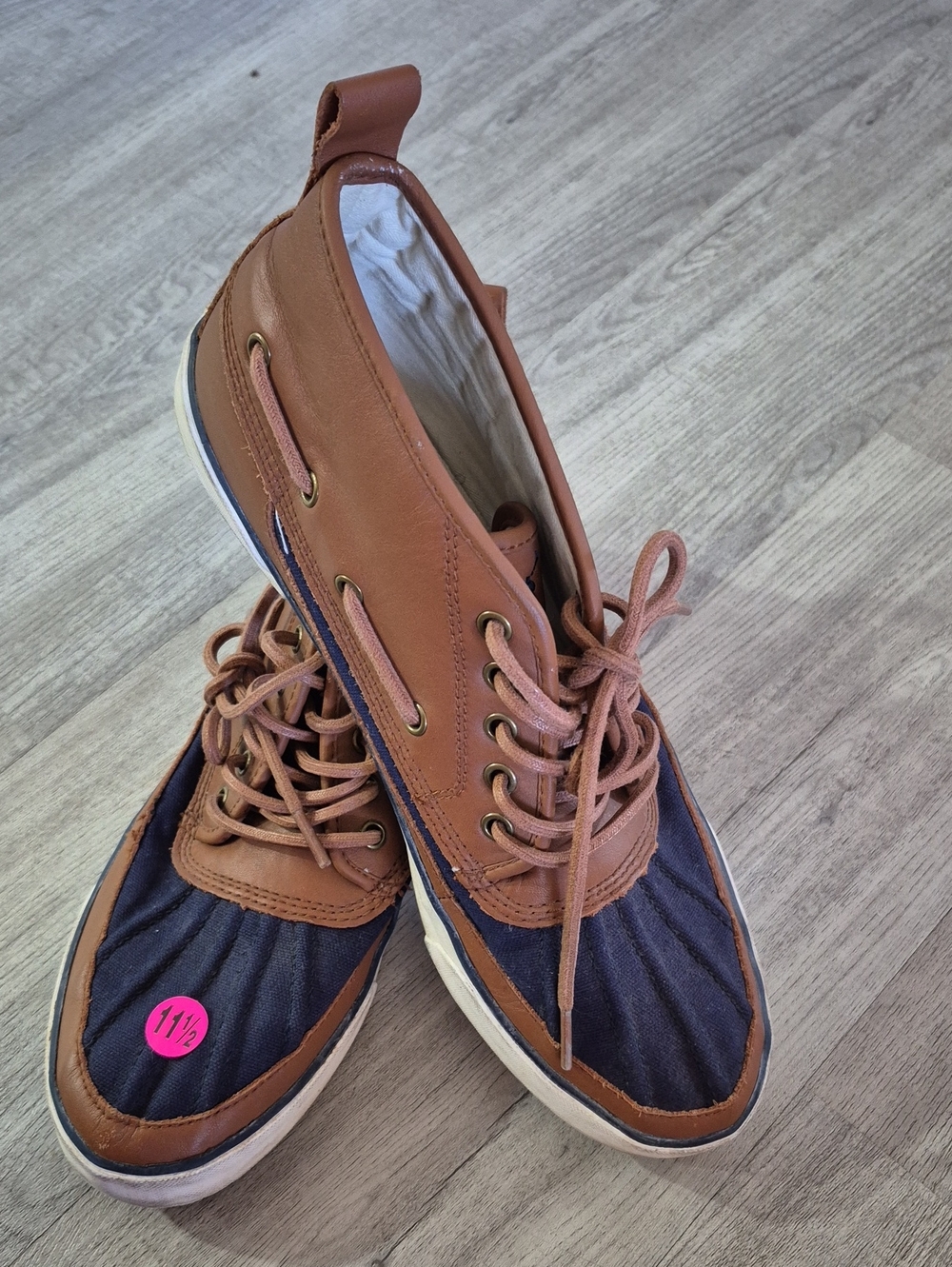 Ralph Lauren Brown and Navy Two-Tone Men's Boat Shoes